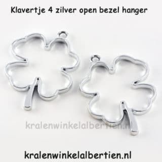 Klaver vier bedel open bezel sieraden maken hars