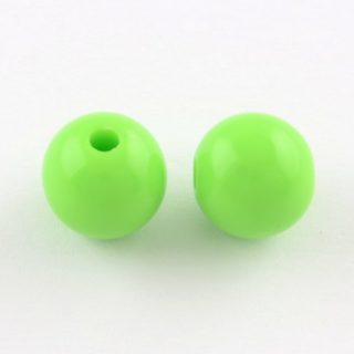 Ronde groene kraaltjes 8mm groot kunststof