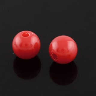 Kralen 8mm rood acryl