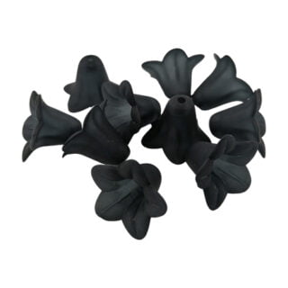 Zwarte bloemen kraal geluks poppetjes zelf maken engeltje