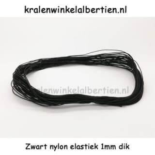 Elastisch koord zwart 1mm dik sieraden maken