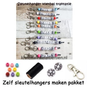 DIY pakket sleutelhangers met naam maken voetbal