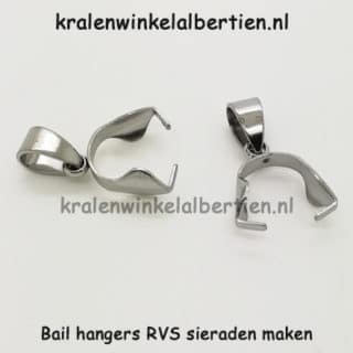 Bail hangers sieraden maken stainless steel epoxy giethars bedels