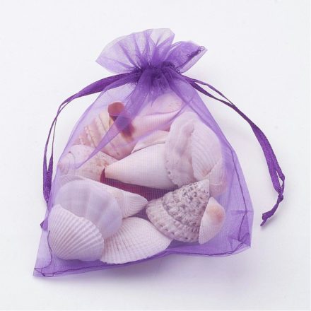 Paars organza zakje 15cm groot cadeau verpakking