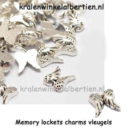 Charm vleugeltje zilver cabochons sieraden maken