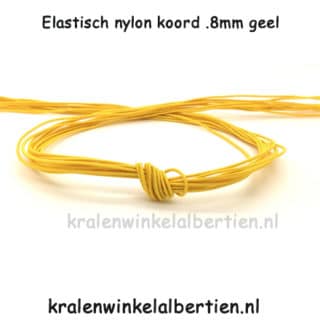 Sieraden elastiek koord nylon 0.8mm geel armbandjes maken