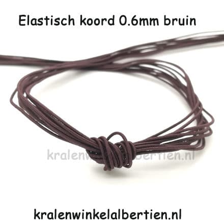 Elastisch koord 0.6mm bruin sos naam armbandjes maken