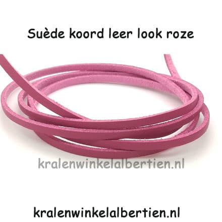 Suède koord imitatie leather 3mm breed