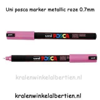 Kleur pennen voor het inkleuren van leer uni posca roze PC-1mr.