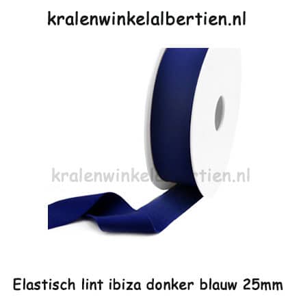 Sieraden elastiek breed 2.5cm ibiza style armbandjes maken donkerblauw
