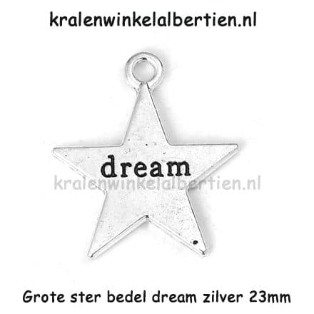 Dream bedel sterren 23mm groot zilver zelf sieraden maken