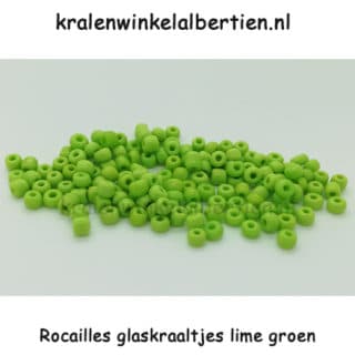 Rocaille kralen seed beads 4mm lime groen