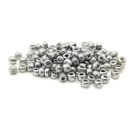 Zilveren rocailles 4mm +/- 135 stuks 10 gram