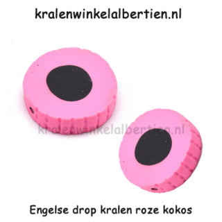 Dropjes kralen roze sleutelhangers maken traktatie