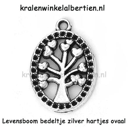 Levens boom bedels zilver ovaal hartjes sieraden maken