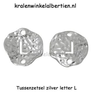 Tussenzetter armbandjes zelf maken letter L initialen naam