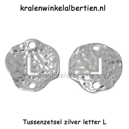 Tussenzetter armbandjes zelf maken letter L initialen naam