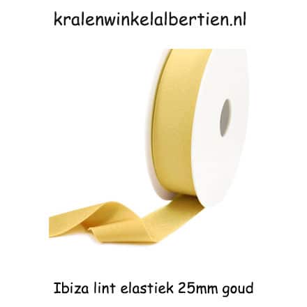 Elastisch lint goud 25mm armbandjes maken