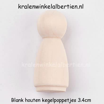 Houten poppetjes blank niet gelakt DIY zelf maken