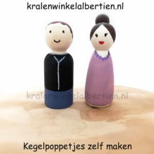 Houten poppetjes familie maken vriendinnen uitje creatieve avond friesland