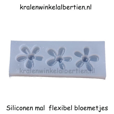 Flexibele mal transparant 3 bloemetjes