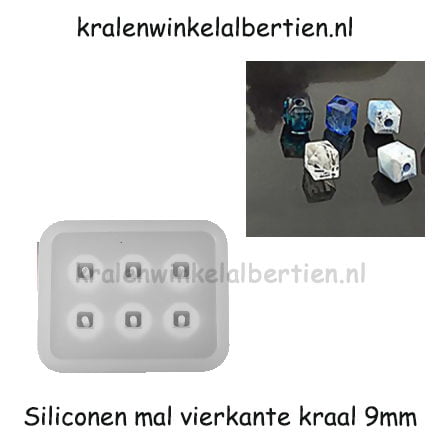 Siliconen malletjes sieraden maken epoxy giethars kubus kraal 9mm facet