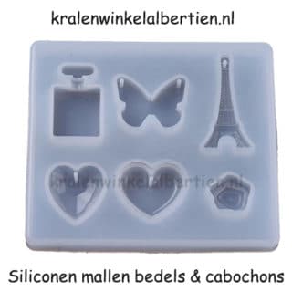 Flexibele mal silicone bedeltjes cabochons zelf sieraden maken DIY resin