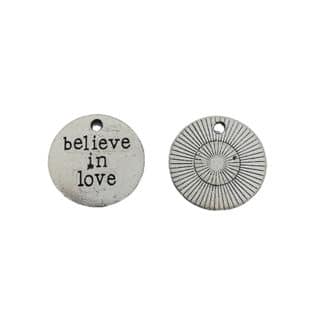 Bedel rond zilver believe in love