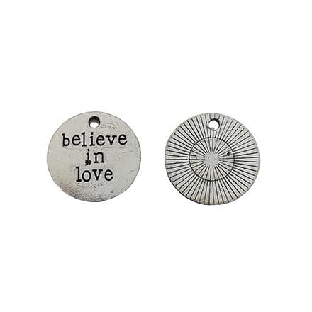 Bedel rond zilver believe in love