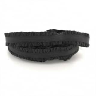 Sieraden elastiek zwart met ruche trendy armbanden maken DIY