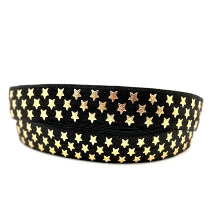 Zwart elastiek lint Ibiza style ster goud DIY armbandjes maken