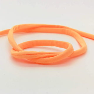 Sieraden elastiek lint peach zalm roze 5mm gestikt armbanden zelf maken