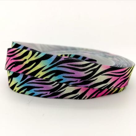 Gekleurd regenboog elastiek lint zebra print armbanden maken