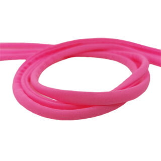 Rond gestikt elastiek lint 5mm licht roze neon