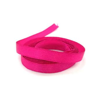 Enkelzijdig satijn lint 6mm smal fuchsia roze