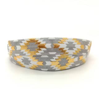 Grijs elastiek koord aztec trendy armband zelf maken