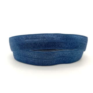 Donkerblauw licht navy sieraden elastiek lint koord 1.5cm breed armbanden haarbanden zelf maken