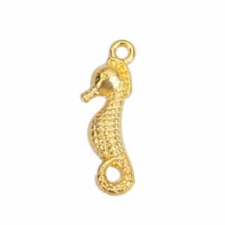 Gouden zeepaardjes bedeltjes DIY sieraden maken Nikkelvrij oorbellen armbandjes