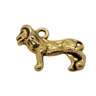 dieren bedeltje leeuw goudkleurig sieraad zelf maken