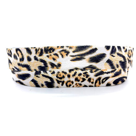 Tijgerprint dierenprint elastiek koord 1.5cm breed armbandjes zelf maken