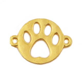 Connector goudkleurig hondenpoot afdruk armbandjes zelf maken nikkelvrij