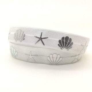 Wit elastisch lint koord 1.5cm schelp zeester zilver armbandjes maken