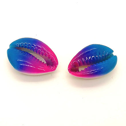 Cowrie zee schelpjes kralen open blauw roze paars Ibiza style sieraden maken