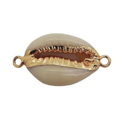 Cowrie tussenzetter link kraal goud nude beige