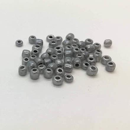 Rocailles glaskralen grijs 3mm klein sieraden maken DIY