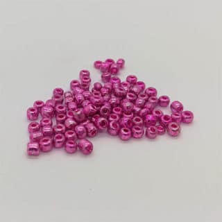 Metallic roze glaskralen rocailles 2mm kleine seed beads sieraden maken DIY