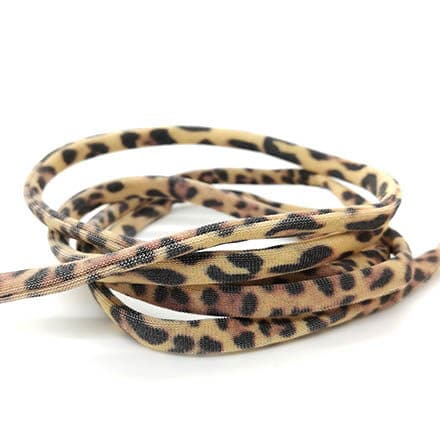 Leopard print elastisch Ibiza lint panter luipaard armbandjes maken 5mm gestikt koord
