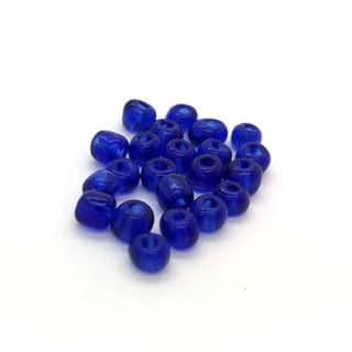 Rocaille glaskralen 4mm blauw transparant armbandjes rijgen