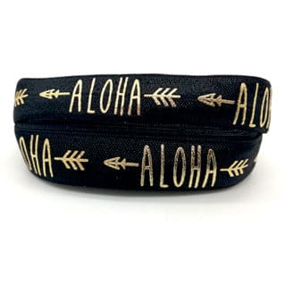 Sieraden elastiek zwart goud aloha ibiza style DIY