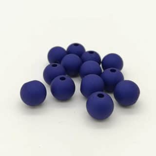 Kunststof kralen rond 8mm 6mm donker blauw DIY sieraden maken